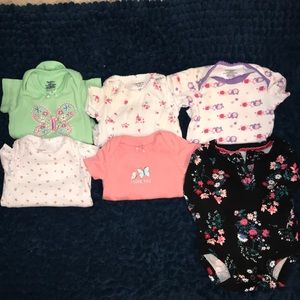 Bundle of newborn Onesies Baby girl